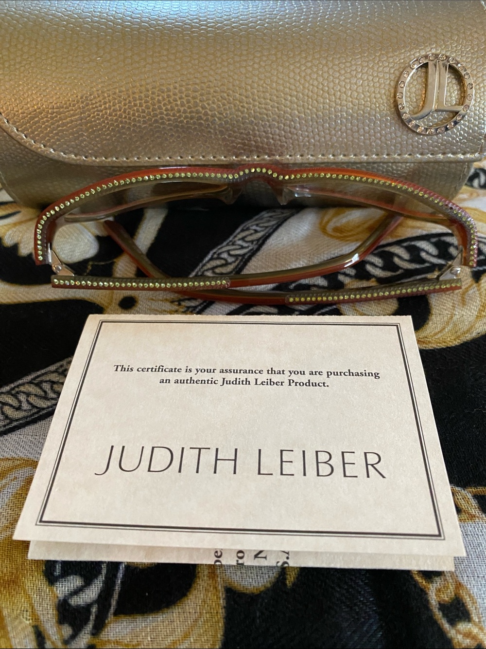 Judith Lieber Handmade in Japan Stunning Crystal Encrusted Rx Lenses Glasses